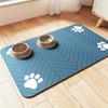 Pet Cat Dog Feeding Mat, Diatomite Absorbent Quick-Dry Splash Guard Floor Mat, Easy Clean Non-Slip Food Bowl Mat