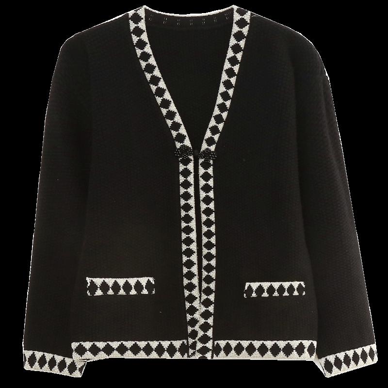 Baolianduo Mid-Aged Women's Elegant Knit Cardigan