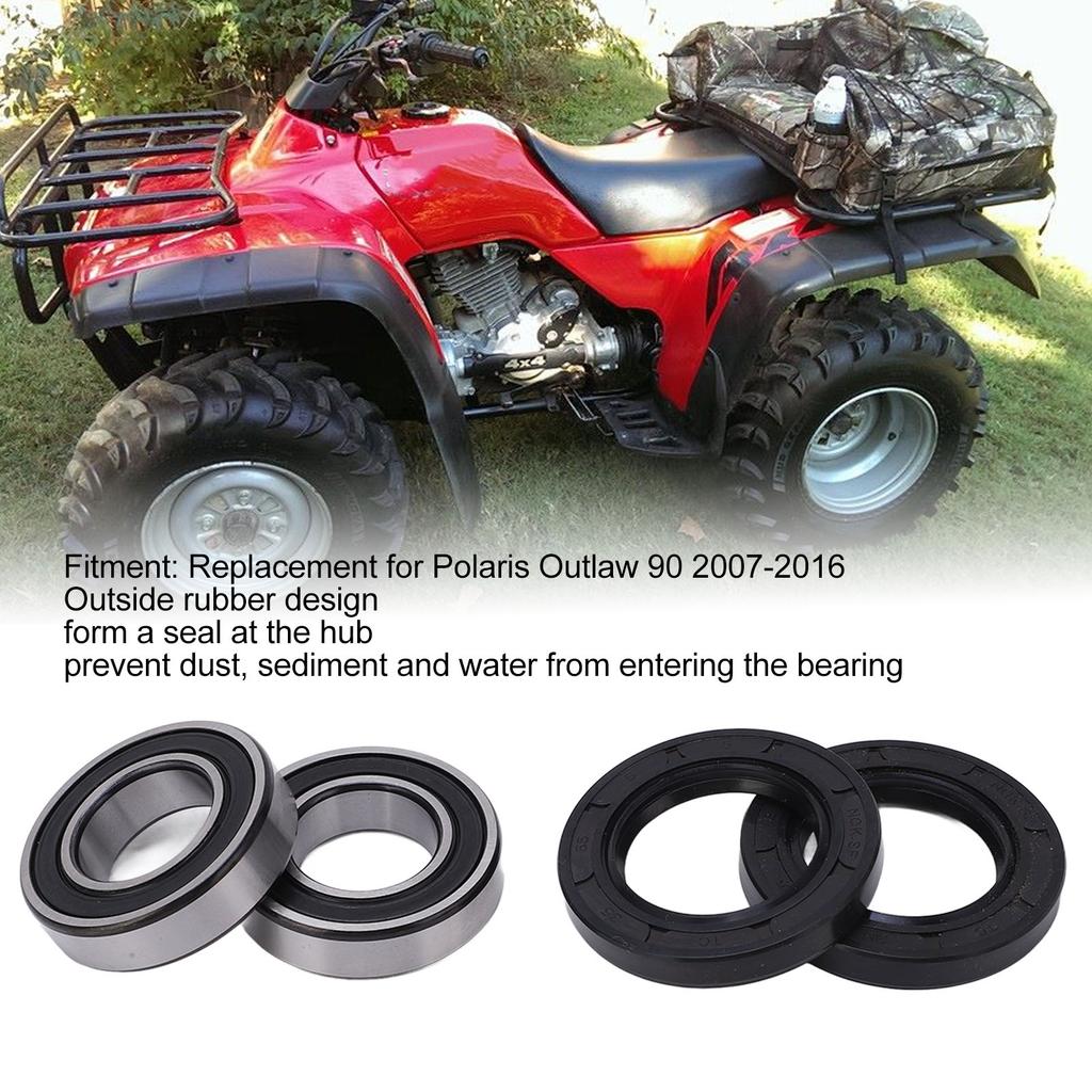 ATV Rear Wheel Axle Bearings Seals Kit Dustproof Replacement for Polaris Outlaw 90 2007‑2016