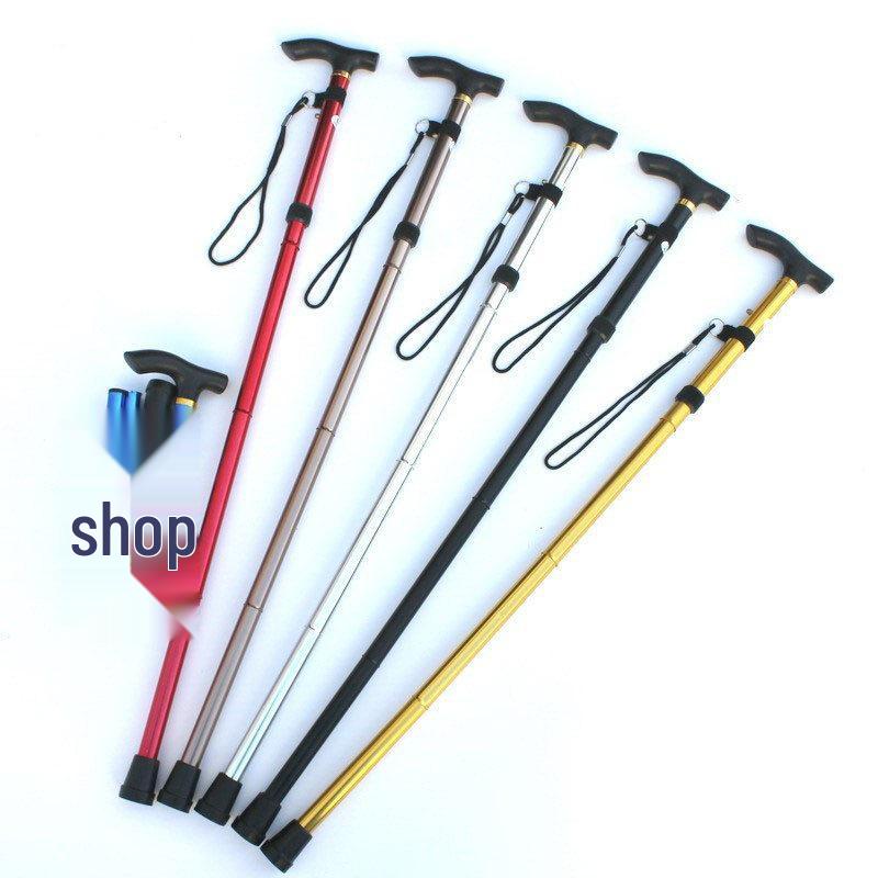 Adjustable Anti-Slip Aluminum Alloy Telescopic Folding Climbing Cane for Elderly – 5-Section Reinforcement