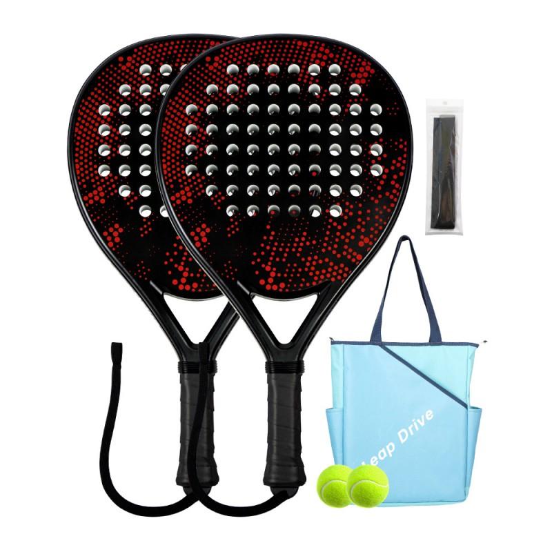 Lightweight ABS Carbon Fiber Padel Racket Adults - Shock Absorbing Large Sweet Outdoor Family Sport