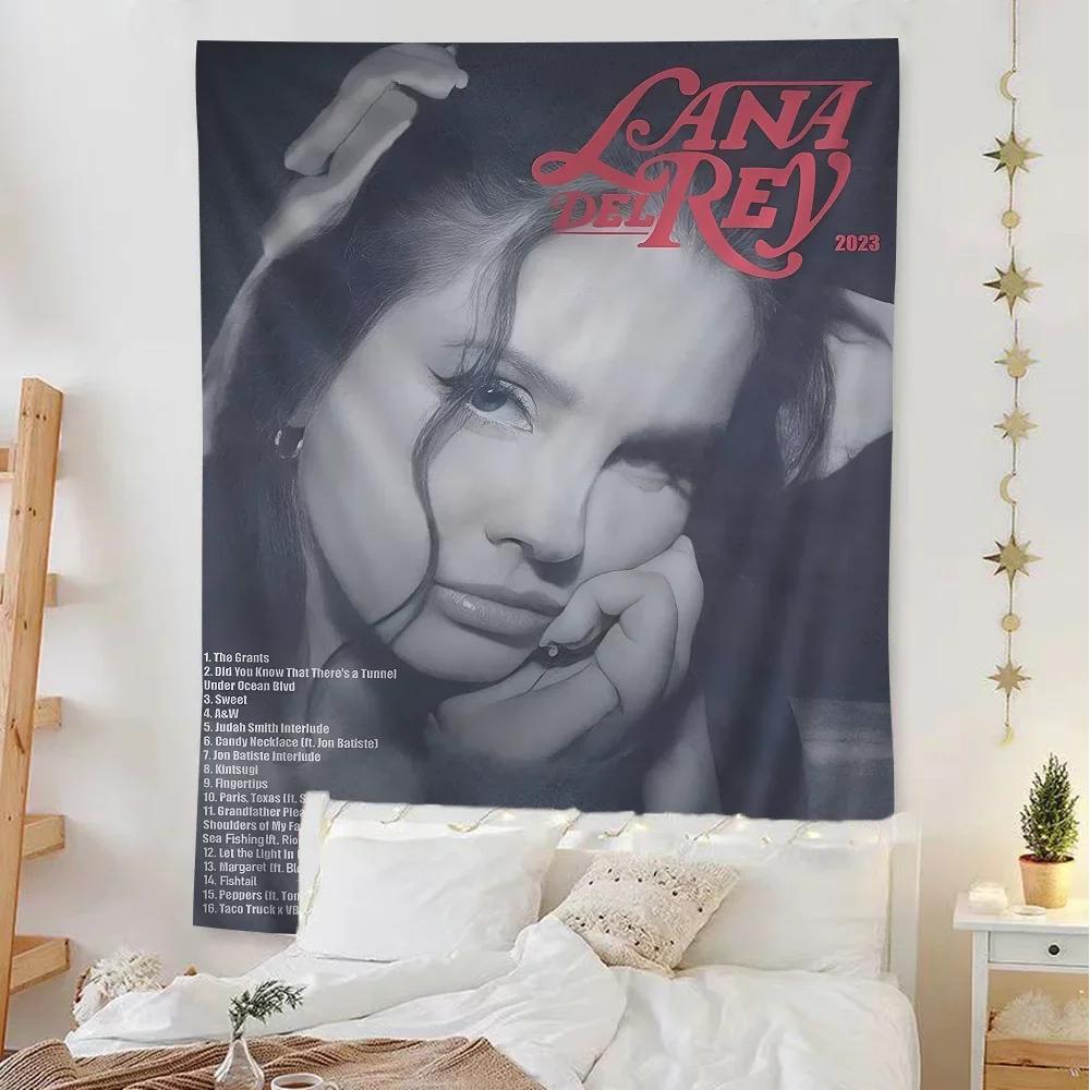 LLana DDel RRey Anime Tapestry Hanging Tarot Hippie Wall Rugs Dorm Home Decor