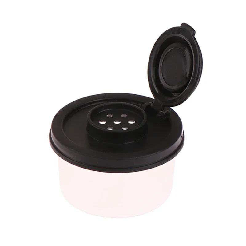 Mini Salt and Pepper Shaker Picnic Outdoor Kitchen Lunch Box Travel Plastic Spice Sealed Jar Dispenser Condiment Container Lid