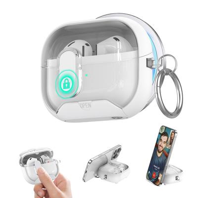 Secure Lock Case for Samsung Galaxy Buds 3/3Pro Case with Phone Stand Protective Case with Cleaner Kit for Samsung Galaxy Buds 3