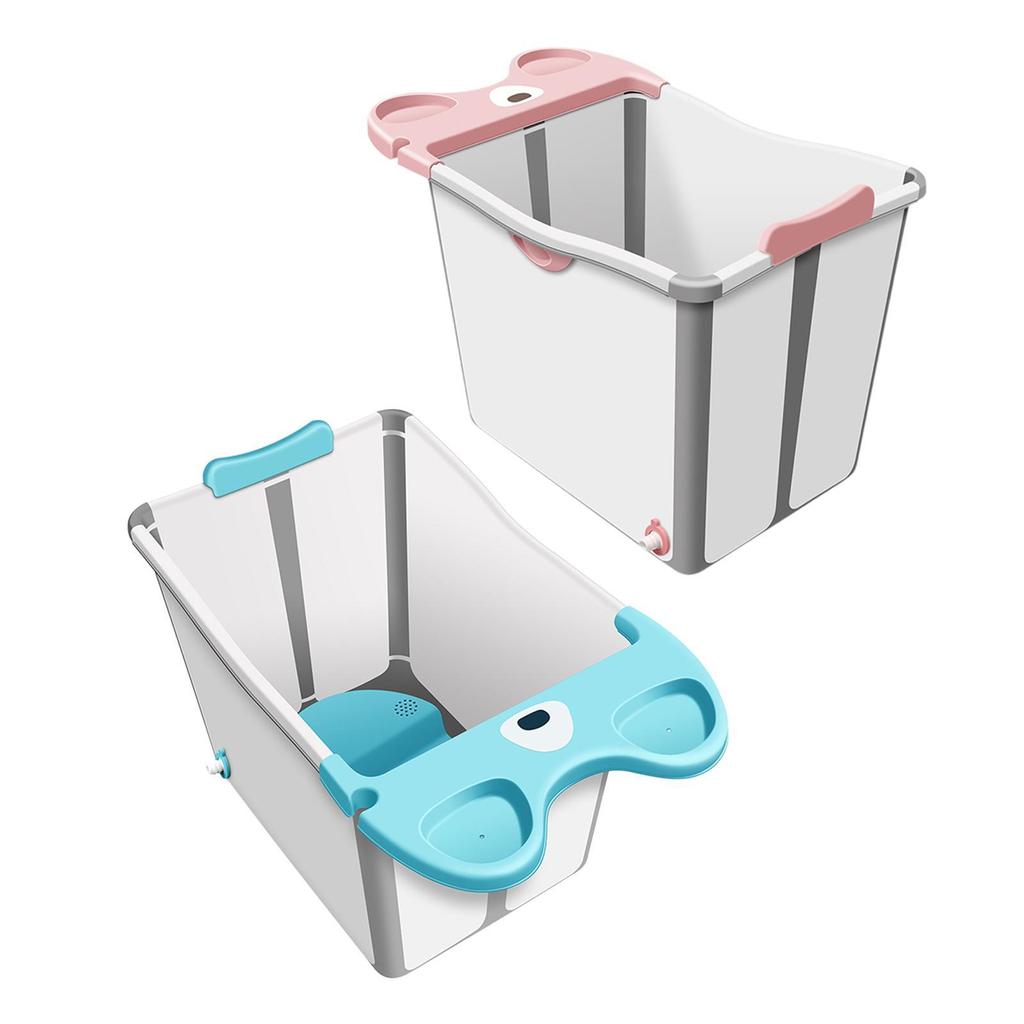 Compact Baby Bathtub with Cartoon Design And Non-Slip Base