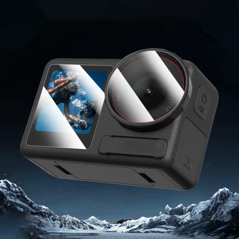 Full Coverage Tempered Glass for Action 5Pro Camera Scratch Resistant and FingerprintProof Screen Film Screen Shield