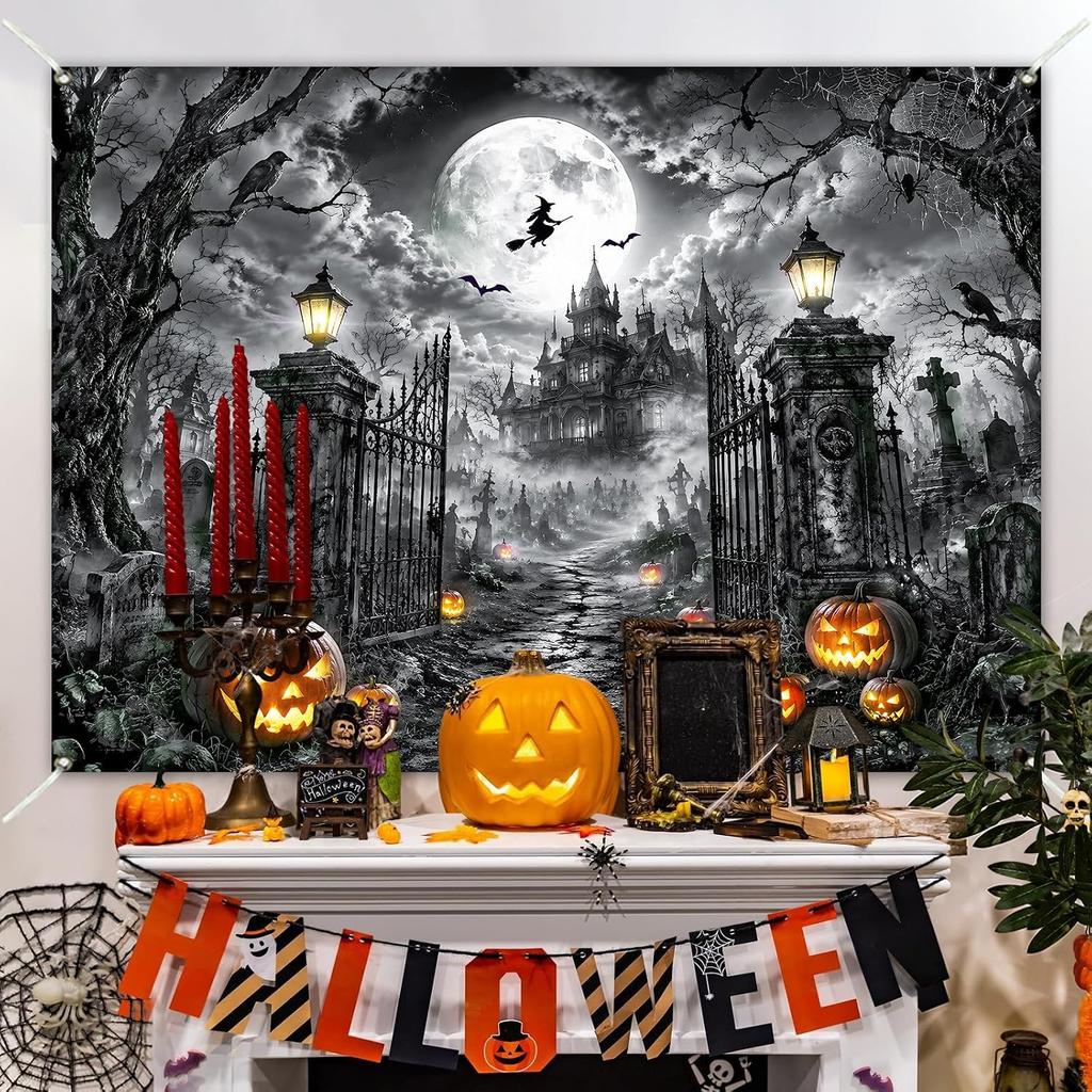 Halloween Backdrop for Photography 7×5ft Scary Halloween Party Decorations