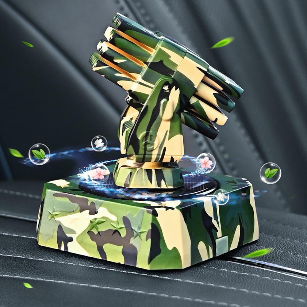 Creative Solar Powered Rotating Car Fragrance Diffuser Dashboard Center Console Air Outlet Air Freshener Auto Aromatherapy