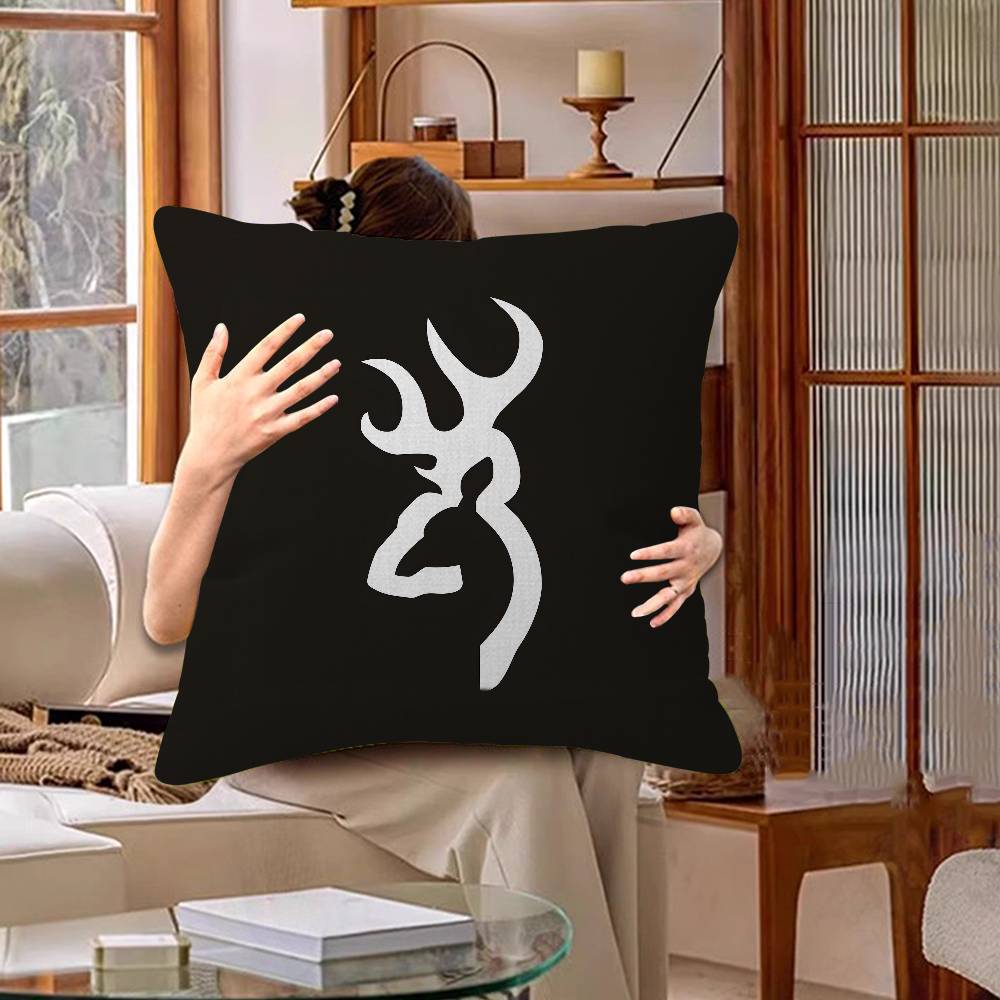 B-Brownings Logo Pillow Gift Home Office Decoration Bedroom Sofa Car Cushion Cover Case 45x45