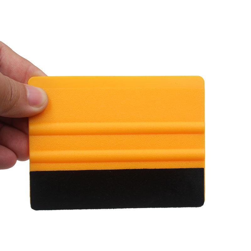 Vinyl Squeegee Scraper Tool 4 Inch Non-Slip Handle Felt Edge for Car Sticker Carbon Film Wrap Decal Application