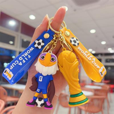 2026 World Cup Cartoon Mascot Pendant Fan Peripheral Car Ornament Small Gift Keychain