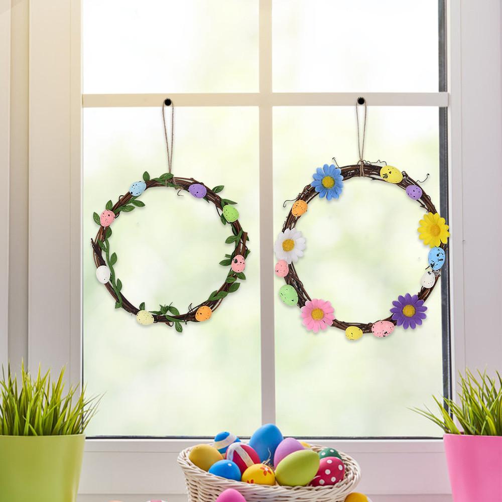 Wreath Easter Exquisite In Small Medium And Large Sizes Featuring Colorful Eggs And Blooms Beautiful