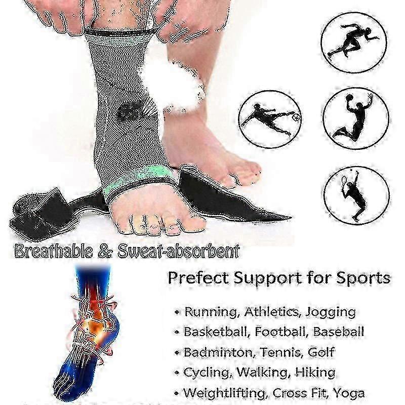 Ankle Brace For Plantar Fasciitis Heel Spur Achilles Tendonitis and Sprained Ankle, Compression Sock with Adjustable Strap For Heel Pain Relief-yvan