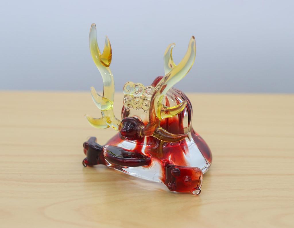 Glass Square May Doll for Boys' Day, Hard Glass, Red, Large, Beetle