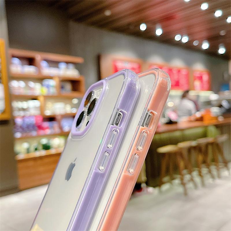 3-in-1-Hybrid-Handyhülle aus transparentem Acryl, stoßfest, für iPhone 13, 12, 11 Pro Max