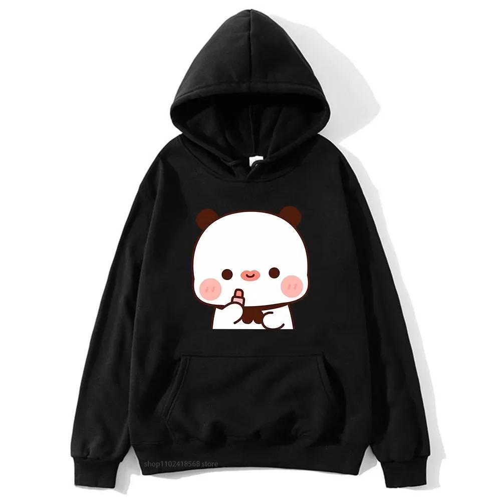 BuBu Kissed DuDu Hoodie Panda Bear Sweatshirt Couple Clothes Men Kawaii Women Tops Four Seasons Casual Streetwear