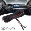 Rear View Camera Extension Cable Vehicle 5Pin Cord Wire Parts Replacement 12V Accessories Backup Camera Car DVR