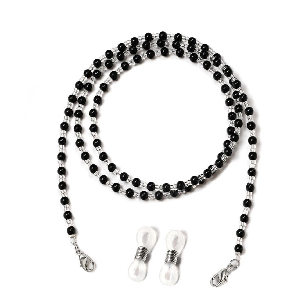 Fashion Crystal Beads Eyeglass Holder Beaded Anti Drop Glasses Chain Cord Holder Nonslip Glasses Straps Women Men