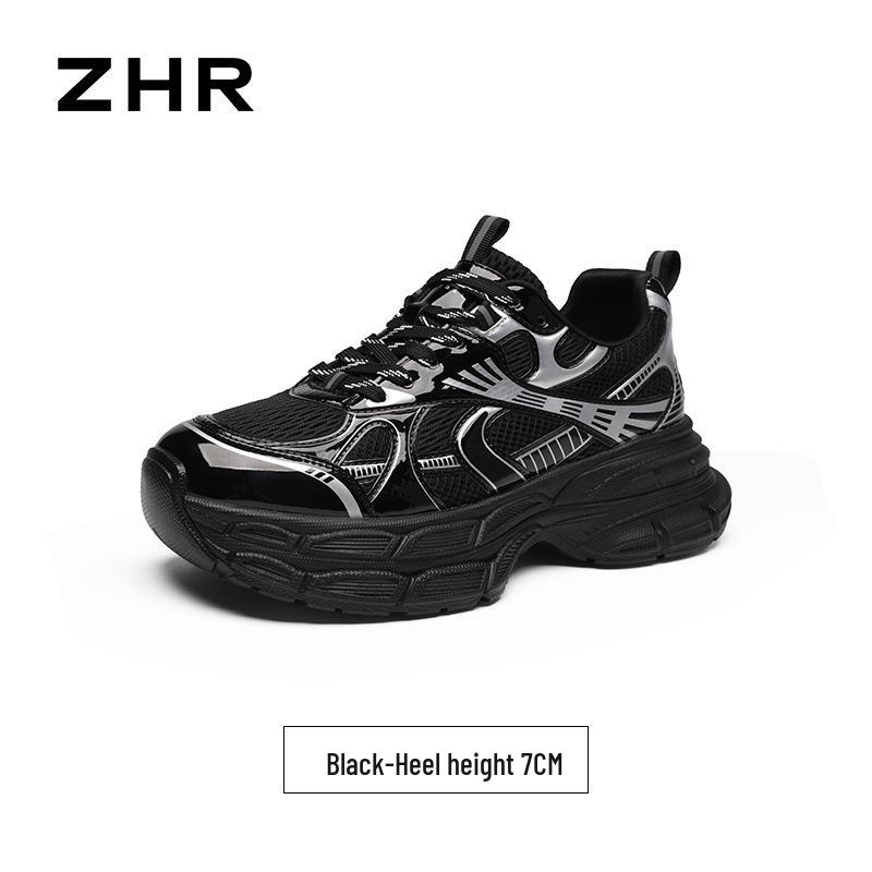 ZHR Women's Thick-Soled Height-Increasing Dad Shoes: 2025 Lightweight, Versatile Sports Sneakers