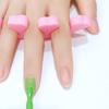 100PCS Sponge Toe Separator, Soft Toe Spreader Nail Art Finger Separator Divider Spacer Manicure Pedicure Tool for Nail Polish (Pink)
