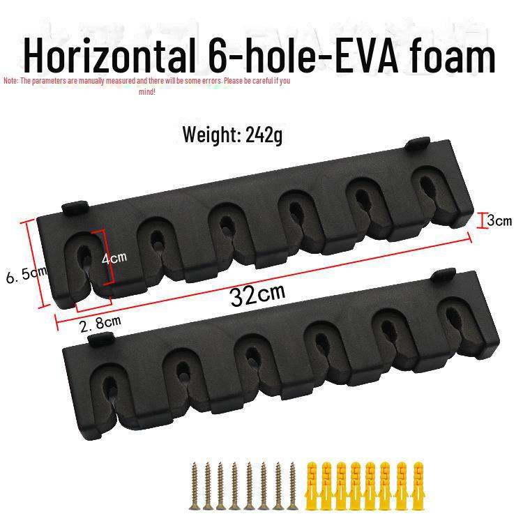 Wall-Mounted Fishing Rod Display Rack for Luya Rods and Nets