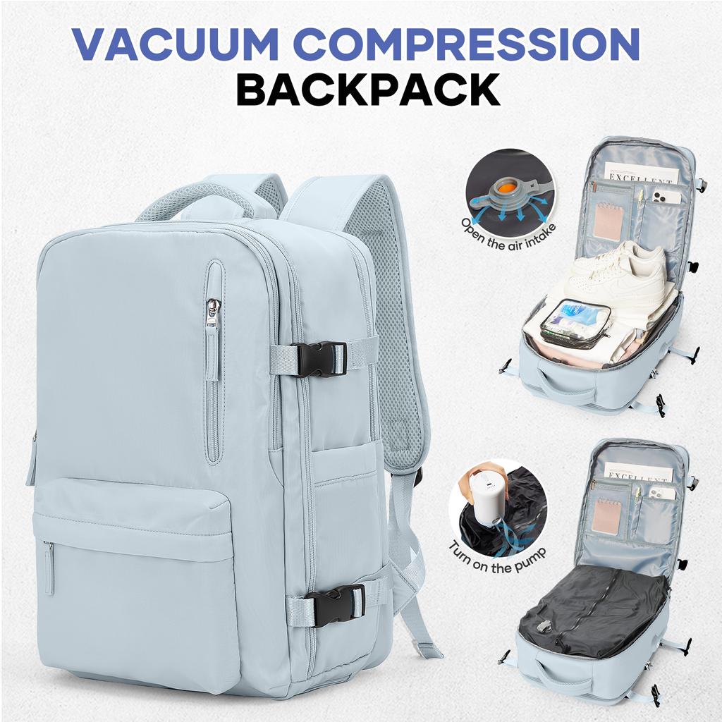 Vakuumkompression Reise-Rucksack - Große Kapazität Faltbare Wandertasche Leichte Laptoptasche, Essentieller Outdoor-Reiserucksack