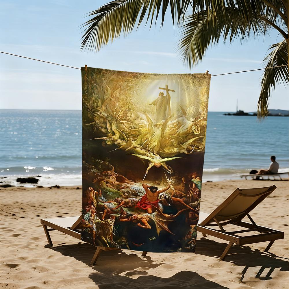 Gustav Dore Satan Towel Beach Quick Dry Soft Pool Towels Gift for Travel Gym Shower Camping sports