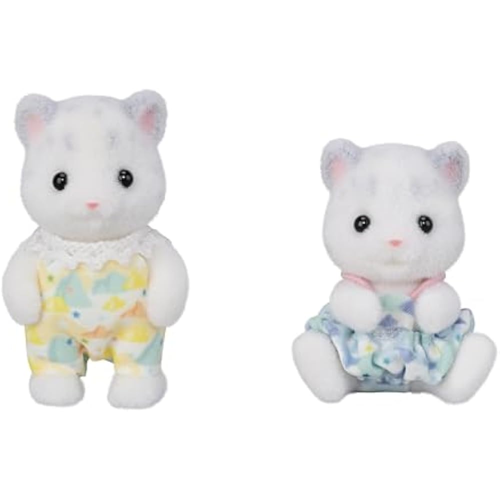 Sylvanian Families Dolls [Snow Leopard Family] FS-55 ST Mark Certified Toy Doll House for Ages 3 ...