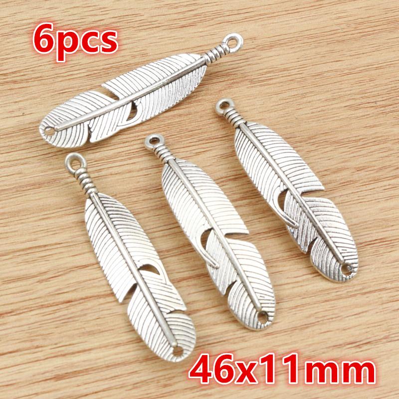 3-50pcs Alloy Metal Feather Charms Pendant for Necklace Keychain Earrings DIY Jewelry Making Accessories Findings
