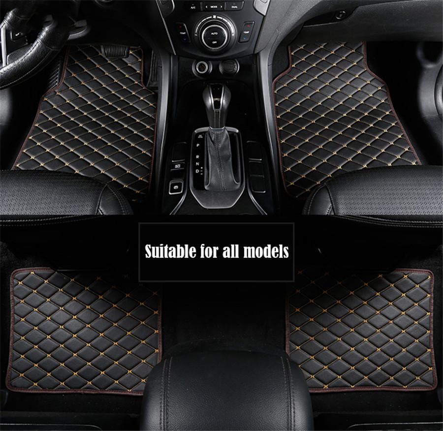 4pcs PU Leather Universal Auto Car Floor Mats Front Rear Liner Weather Set