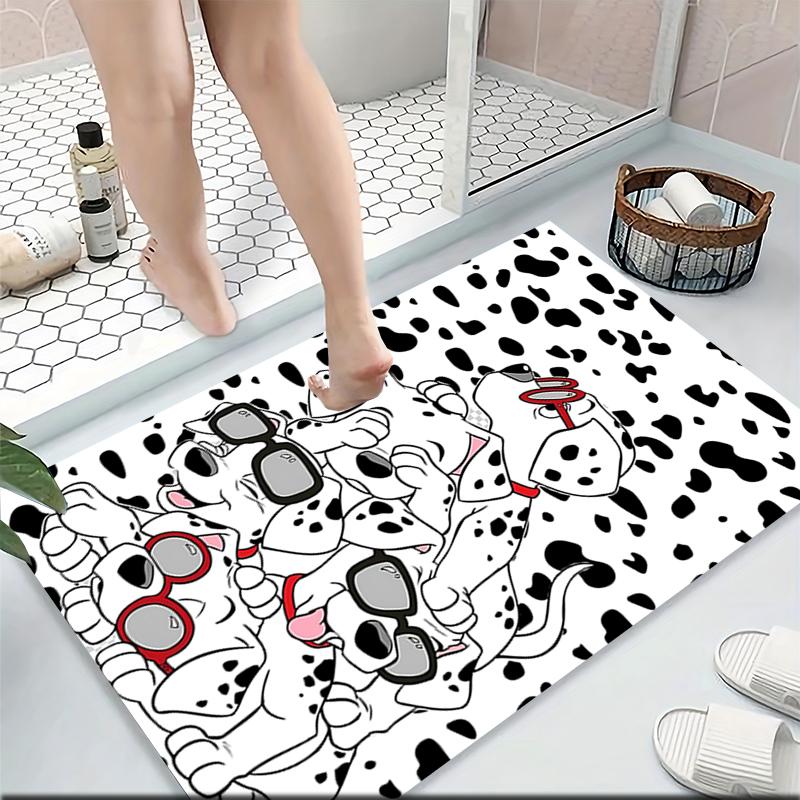 Dalmatian Pups Sunglasses Carpet Rug Soft Washable Anti Slip Home Living Room Sofa Mats Personalized Christmas Rug