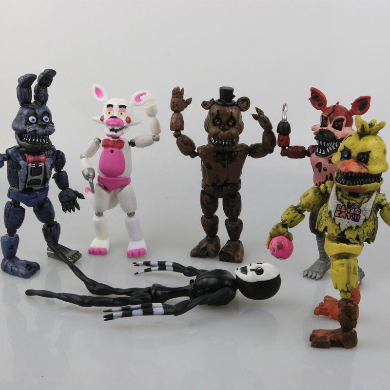Captivating 19cm Fnaf Five Nights At Freddy's 6pcs Collection Action Figures For Enthusiasts