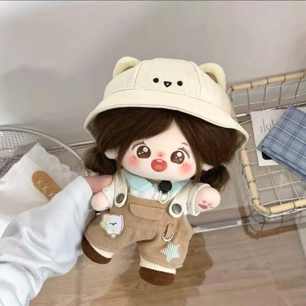 2026 New High-Quality 20cm Doll Outfit Cute Camping Cat Clothes for Plush Cotton Dolls Overalls Outfit Dress-Up Accessories