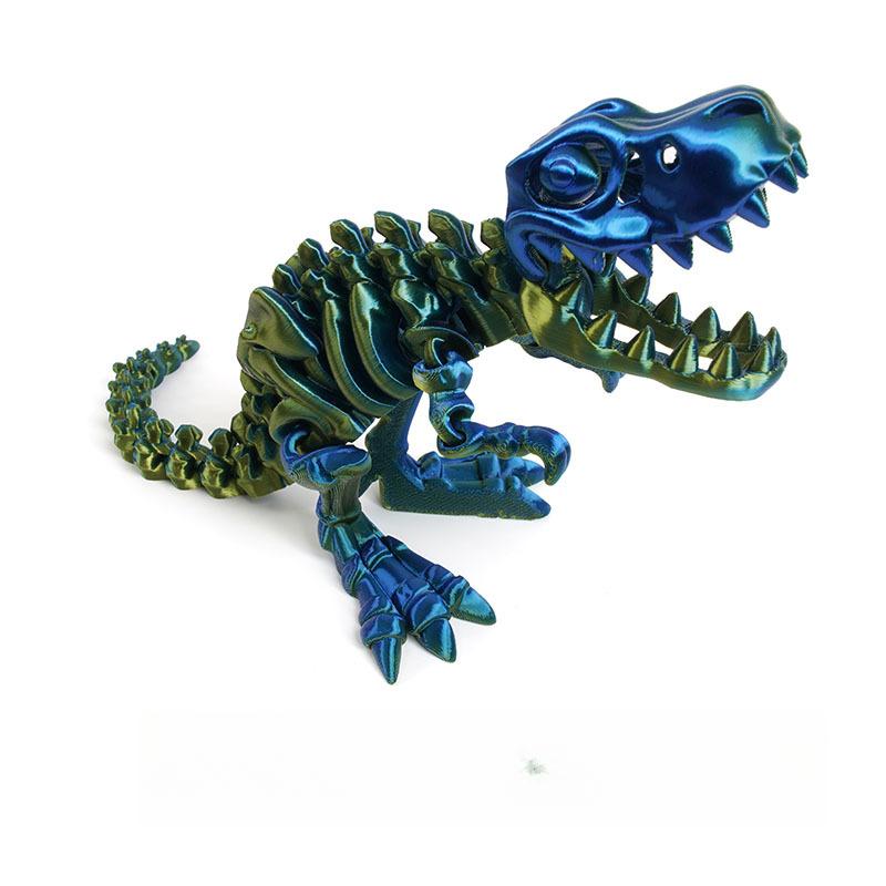3D Printed Dragon Funny Crafts Model Decoration Fidget Toy Rotatable Tyrannosaurus Rex Skeleton Dinosaur Gift for Kids Birthdays