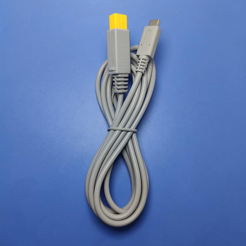 1 stk 2M Grå Kabel For Wii For Wii U Vert Pd Strømkabel Ladekabel Ledninger Reparasjonstilbehør