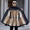 Men's Winter Thick Velvet Lined Fur Parka - Business Casual Mid-Length Coat