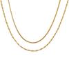 European & American Double Layer Titanium Steel Snake Chain Necklace for Women - Cold, Light Luxury, Simple, Trendy, Clavicle Chain.