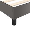 Box Spring Bed Frame Gray 90 X 190 Cm Faux Leather