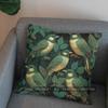 2D Green Birds And Leaves Pattern Pillow Cover Pattern Cushion Cover Suitable For Sofa Bedroom Car Pillow Cover