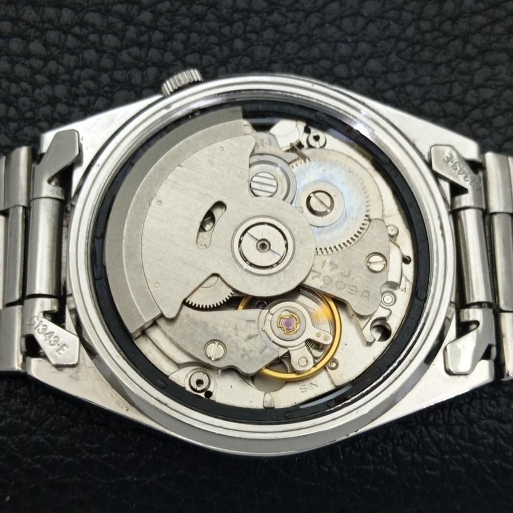 GENUINE VINTAGE SEIKO 5 AUTOMATIC 7009A JAPAN MENS BLACK DIAL WATCH A702405-5 R124-a702405