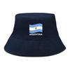 Bucket Hat With Flag of Argentina Print , Patriotic Men's Hat Casual Unisex Candy Color Basin Hat