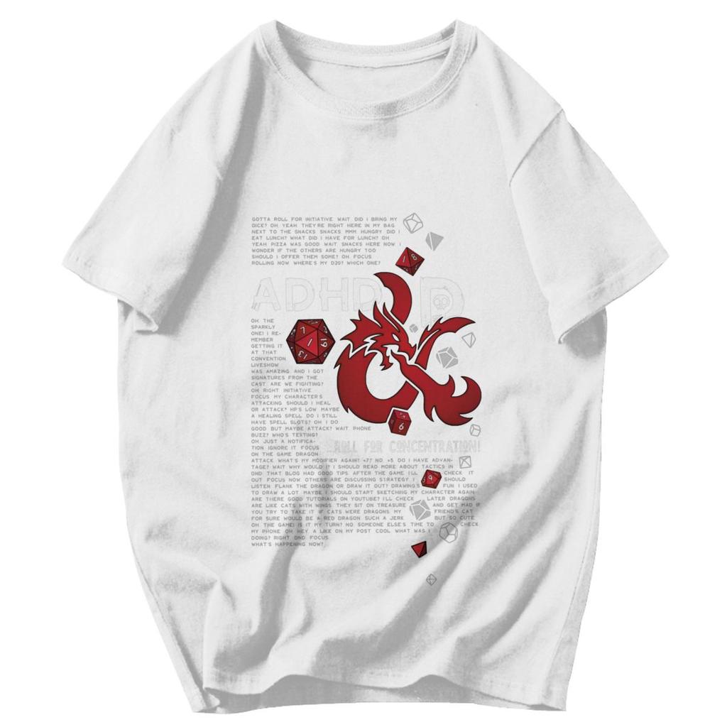 Men T Shirt Gifts ADHDD Roll For Concentration Idea Y2K Graphic Short Sleeve Unisex Clothes T Shirts