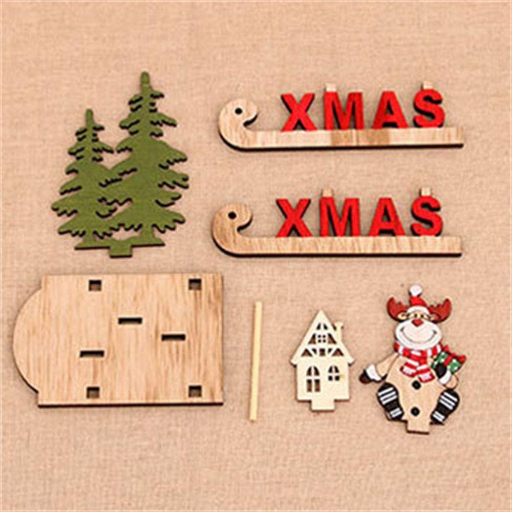 Tree Xmas Tree Ornaments Assembly Decorations Christmas Decorations Xmas Sled DIY Assembly