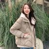 Winter short fake two-piece schoolgirl padded jacket loose small padded jacket hooded thickened padded jacket