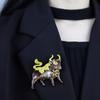 Blucome Handmade Arcylic Flower Cattle Brooches Women Bull Ox Animal New Year Party Brooch Pins Gifts Wholesale