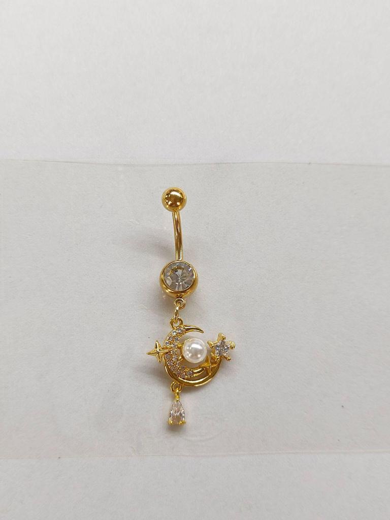 Gaibei Aesthetic Heart-shaped Bow Navel Ring - European, American, Japanese, Korean Styles, Navel Stud Piercing.