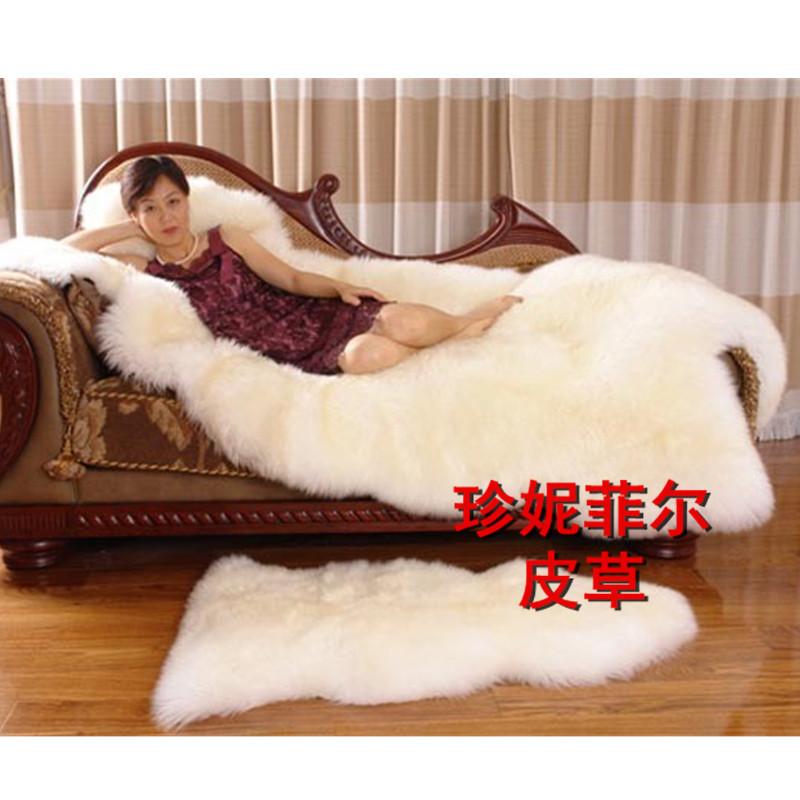 European and American imitation wool rectangular fur carpet bedroom living room non-slip sound insulation fluffy floor mat