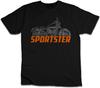 Sportster Motorcycle Graphic Black T-shirt