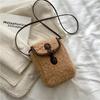 Fashion Winter Lambswool Phone Bag Faux Fur Sweet Lovely Women Wallets Square Purse Portable Shoulder Bags