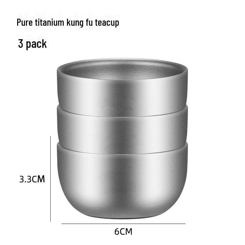 Portable Pure Titanium Tea Set - High-End Travel Teapot with Quick Cup and Water Separation for Camping
